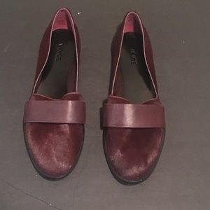 Vince - WINE COLOR Pony hair/ Calf skin flats